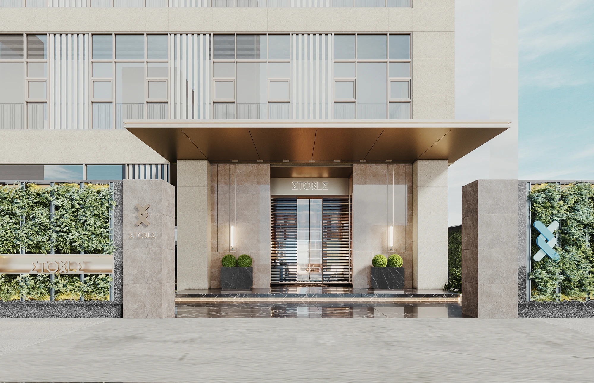 Etoile architectural brand illustration